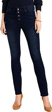 Button Fly Slim Jeans in Twilight