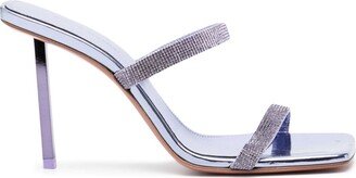 Rih 100mm crystal-embellished mules