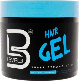 Super Strong Hair Gel by L3VEL3 for Men - 16.9 oz Gel