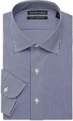 Saks Fifth Avenue Made in Italy Saks Fifth Avenue Men's Slim Fit Gingam Plaid Dress Shirt