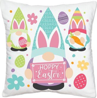 Big Dot Of Happiness Easter Gnomes - Spring Decorative Cushion Case - Throw Pillow Cover - 16 x 16 In