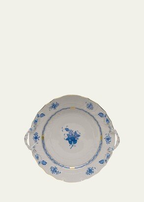 Chinese Bouquet Blue Chop Plate with Handles-AA