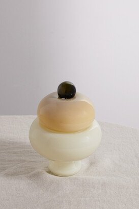 Bon Bon Sugar Stacked Glass Container - Cream