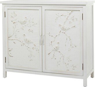 Farmhouse Wood Cabinet White- Olivia & May