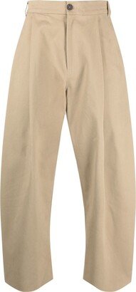 Wide-Leg High-Waisted Trousers-AA