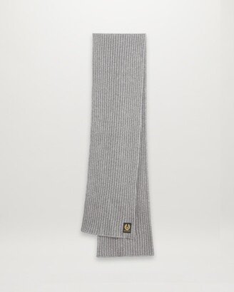 Lambswool Watch Scarf In Pale Grey Melange