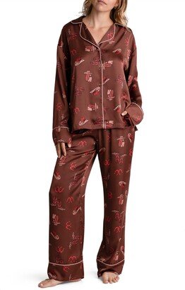 Howdy Print Satin Pajamas