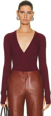 Hylan Bodysuit in Burgundy