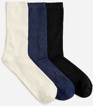 Ribbed trouser socks three-pack