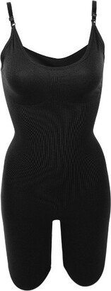 Unique Bargains Unique Bargain Women Shapewear Tummy Control Full But Bodyuit Butt Lifter Thigh Slimmer Black Size S