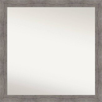 30 x 30 Non-Beveled Pinstripe Plank Gray Narrow Bathroom Wall Mirror