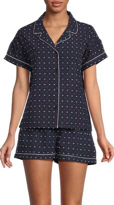 2-Piece Swiss Dot Pajama Set