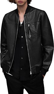 Tyro Leather Full Zip Bomber Jacket