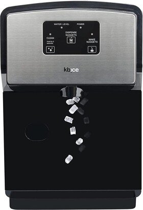 KBice Self Dispensing Countertop Nugget Ice Maker, Crunchy Pebble Ice Maker, Sonic Ice Maker,Produces Max 30 lbs of Nugget Ice per Day, Stainless Stee