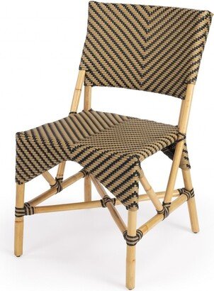 Indoor Outdoor Zig Zag Rattan Dining Chair - 35H x 21W x 25.25D