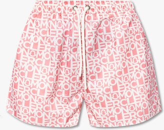 Shorts With Logo - Pink-AE