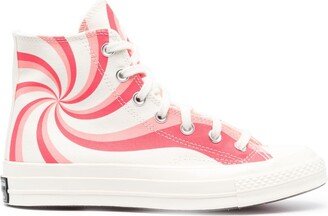 Graphic-Print High-Top Sneakers