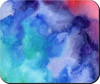 Mouse Pads: Rainbow Watercolor Wash - Multi Mouse Pad, Rectangle Ornament, Multicolor