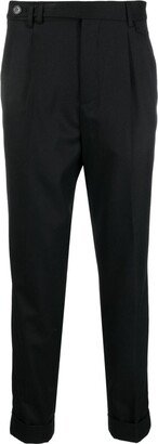 Cropped Virgin-Wool Tapered Trousers