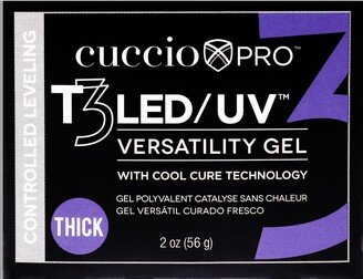 T3 Cool Cure Versatility Gel - Controlled Leveling Clear by Cuccio Pro for Women - 2 oz Nail Gel