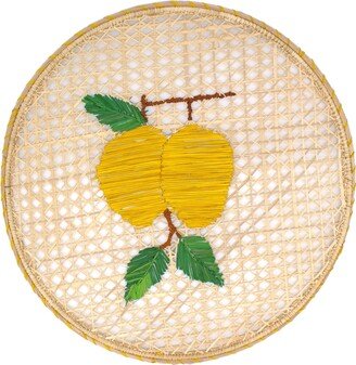 Washein Yellow Lemon Straw Placemats Set Of 4