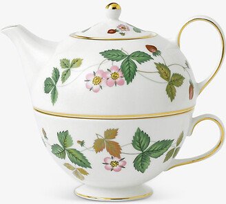 Wild Strawberry Fine Bone China tea for one