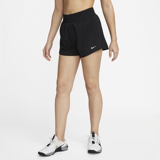 Women's One Dri-FIT High-Waisted 3 Brief-Lined Shorts in Black