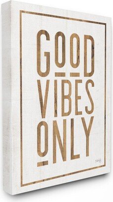 Good Vibes Only Rustic White and Exposed Wood Look Sign, 30 L x 40 H