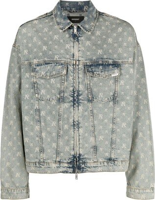 R4 Monogram Stone Wash Denim Jacket