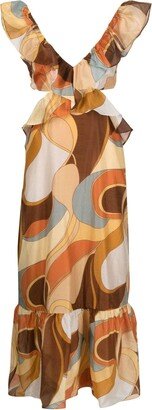 Vista printed midi dress