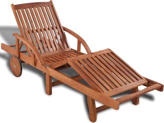 Sun Lounger Solid Acacia Wood - 78.7 x 26.8 x 11.8