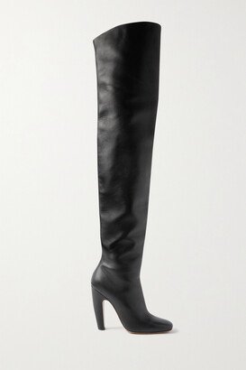 Veneta Leather Over-the-knee Boots - Black