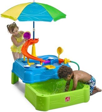 Austiom Leading LLC Waterpark Wonders Two-Tier Water Table for Toddler with Umbrella