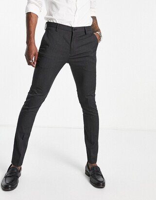 plain super skinny suit pants in gray