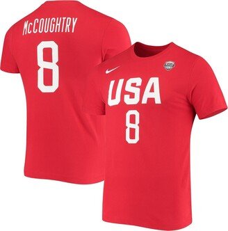 Women's Angel McCoughtry Usa Basketball Red Name and Number Performance T-shirt