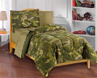 Geo Camo Full 7-piece Bed in a Bag with Sheet Set