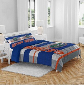 NCAA Florida Gators Heathered Stripe Queen Bedding Set in a Bag - 3pc