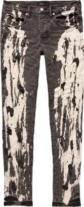 Black Bleached Low-Rise Skinny Jeans