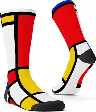 Socks: Mondrian Custom Socks, Multicolor