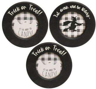 Buffalo Check Trick or Treat Plate 3 Asstd. - 5.5 in diameter