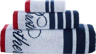 Nautical Blanket Stripe 3 Piece Turkish Cotton Towel Set