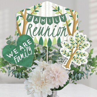 Big Dot of Happiness Family Tree Reunion - Family Gathering Party Centerpiece Sticks - Table Toppers - Set of 15