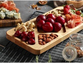 Wooden Divided Serving Plate For Snacks, Wood Cheese Board Personalized, Custom Decorative Tray, Charcuterie Board, Appetizer