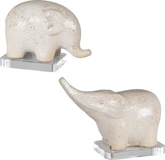 Kyan Ceramic Elephant Sculptures