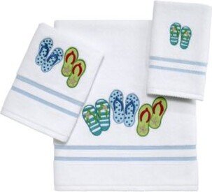 Beach Mode Flip Flop Motif Cotton Bath Towels