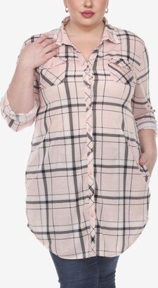 Plus Size Plaid Tunic Top