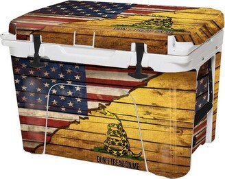 Custom Cooler Vinyl Wrap Skin Decal Fits Yeti Roadie 48 Wheeled | Cooler Not Included Personalized - Full Gadsden Don't Tread On Me