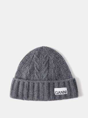 Cable-knit Wool-blend Beanie