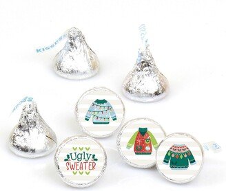 Big Dot Of Happiness Colorful Christmas Sweaters Ugly Holiday Round Labels Fit Chocolate Candy 108 Ct