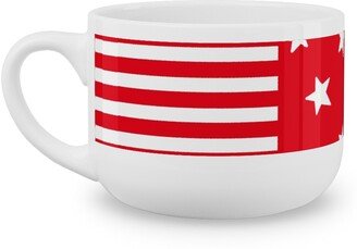 Mugs: Stars And Stripes Reversed - Canada Day - Red And White Latte Mug, White, 25Oz, Red